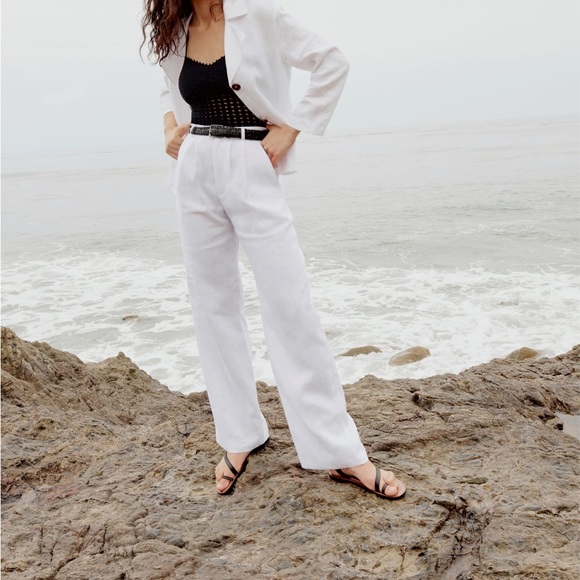 VESTA REFORMATION LINEN PANTS - Picture 3 of 11